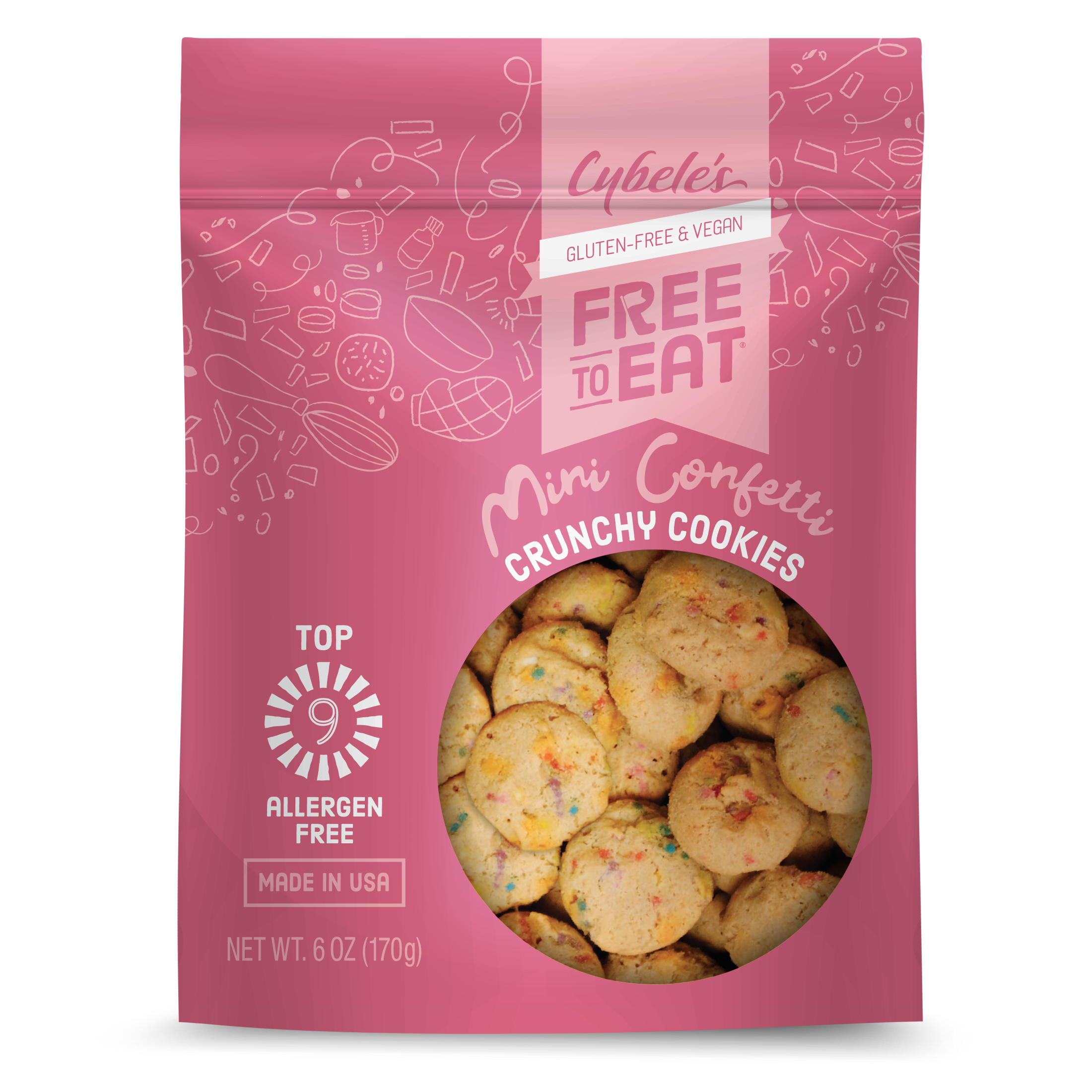 Confetti Mini Crunchy Cookies - NEW! (6 Pack)