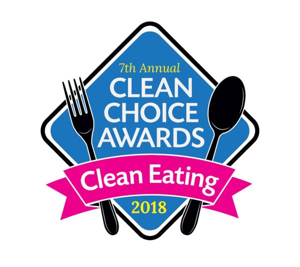 7th Annual Clean Choice Awards Clean Eating 2018 Badge Logo