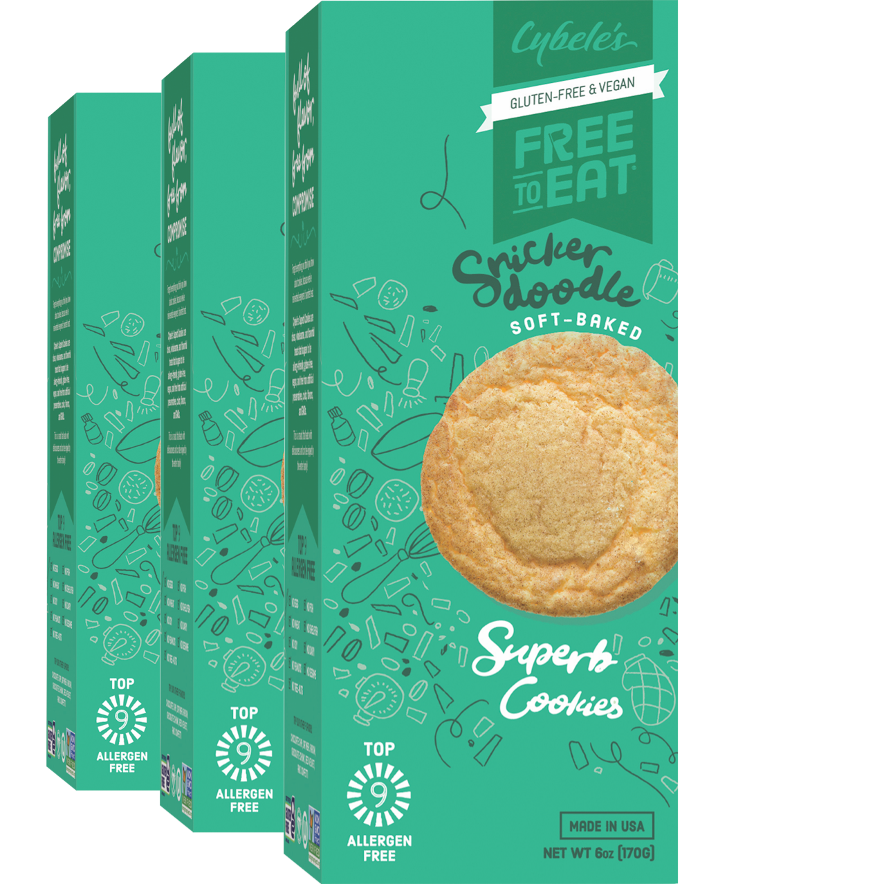 3 boxes of Snickerdoodle Soft Baked Cookies